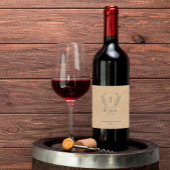 Sjabloon van de naam van de familie Elegant monogr Wijn Etiket