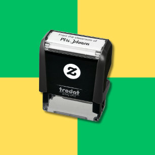 Sjabloon van de naam van de leerkracht  zelfinktende stempel