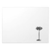 Sjabloon van de palmboom op het eiland Blank Notitieblok (Voorkant)