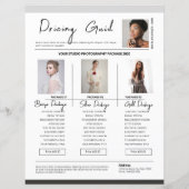 Sjabloon van de prijslijst voor fotografie (Achterkant)