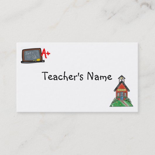 Sjabloon van de profielkaart van docenten visitekaartje (Voorkant)