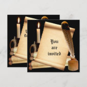 sjabloon van de roluitnodiging kaart (Voorkant / Achterkant)