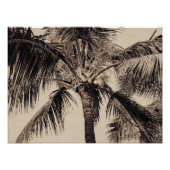 Sjabloon van de  Sepia Retro Hawaiian palm Foto Afdruk (Voorkant)