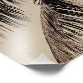 Sjabloon van de  Sepia Retro Hawaiian palm Foto Afdruk (Hoek)