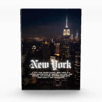 Sjabloon van de skyline van new york fotoblokken