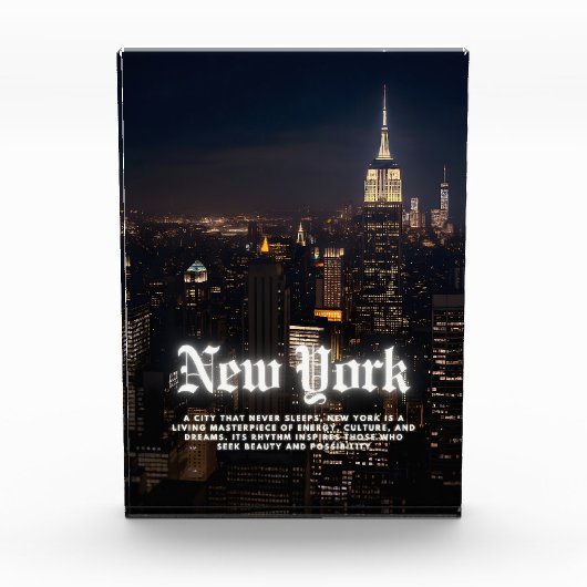 Sjabloon van de skyline van new york fotoblokken (Voorkant)
