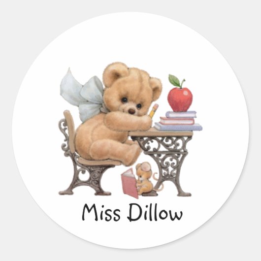 Sjabloon van de sticker van de leerkracht (Voorkant)