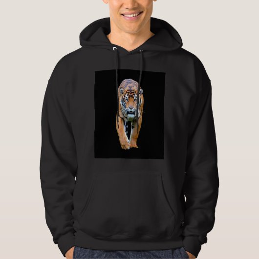 Sjabloon van de tijger voor zijn moderne Mannen Hoodie (Voorkant)