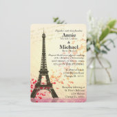 Sjabloon van de uitnodiging tot het huwelijk van P (Staand voorkant)