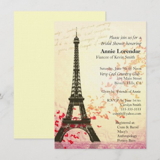 Sjabloon van de Uitnodiging van de Groot-Brittanni (Voorkant / Achterkant)