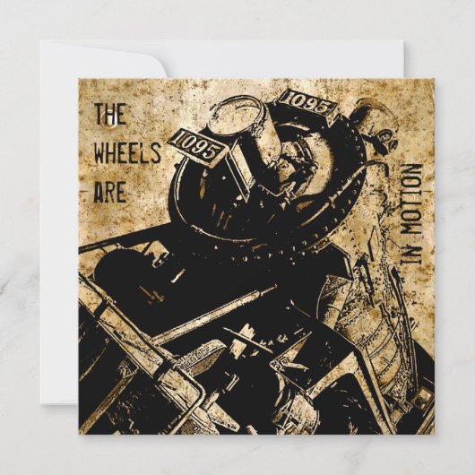 Sjabloon van de uitnodiging van de loopbaanlocomot (Voorkant)