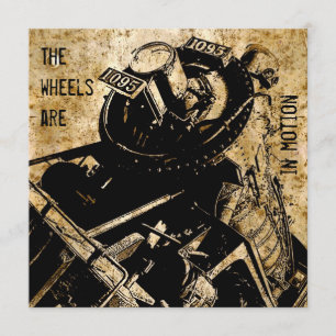 Sjabloon van de uitnodiging van de loopbaanlocomot