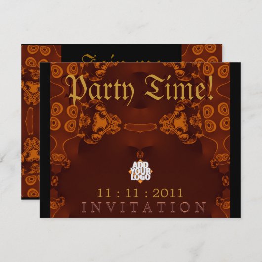 Sjabloon van de uitnodiging van de middeleeuwse Go (Voorkant / Achterkant)