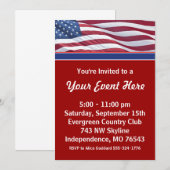 Sjabloon van de uitnodiging voor de campagnepartij (Voorkant / Achterkant)