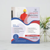 Sjabloon van de verfdienst Flyer: (Staand voorkant)