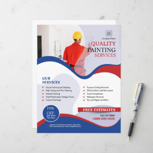 Sjabloon van de verfdienst Flyer:
