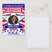 Sjabloon van de verkiezingscampagne visitekaartje (Voorkant / Achterkant)