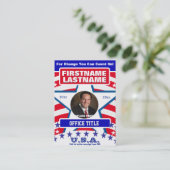 Sjabloon van de verkiezingscampagne visitekaartje (Staand voorkant)