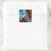 Sjabloon van de vettextuur vierkante sticker (Tas)