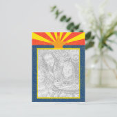 sjabloon van de vlag van arizona briefkaart (Staand voorkant)