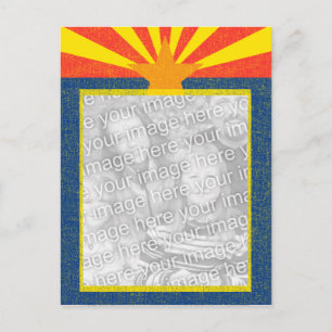 sjabloon van de vlag van arizona briefkaart