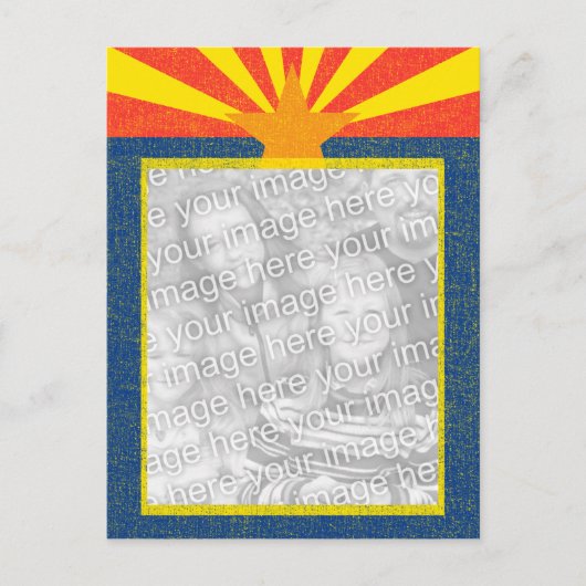 sjabloon van de vlag van arizona briefkaart (Voorkant)