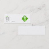 Sjabloon van de volwassenenprofielkaart van de tes mini visitekaartje (Voorkant / Achterkant)