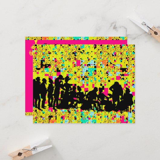 Sjabloon van de weduwenkast van een paar kaart (Voorkant / Achterkant in situ)