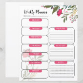 Sjabloon van de weekplanner (Voorkant / Achterkant)