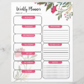 Sjabloon van de weekplanner (Voorkant)