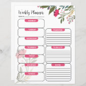 Sjabloon van de weekplanner (Voorkant / Achterkant)