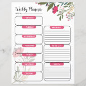 Sjabloon van de weekplanner (Voorkant)