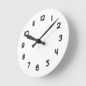 Sjabloon van de zwarte klok. ronde klok (Hoek)