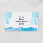 Sjabloon van de zwemkaart visitekaartje (Achterkant)