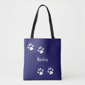 Sjabloon van dog schilderafdrukken tote bag (Voorkant)