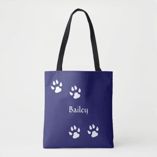 Sjabloon van dog schilderafdrukken tote bag (Voorkant)
