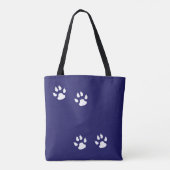 Sjabloon van dog schilderafdrukken tote bag (Achterkant)