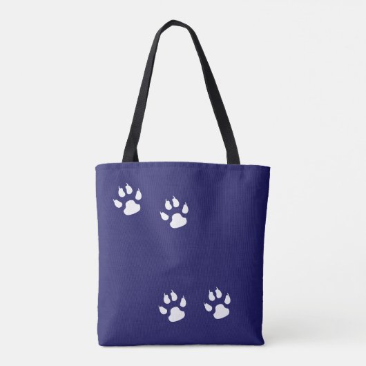 Sjabloon van dog schilderafdrukken tote bag (Achterkant)