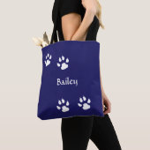 Sjabloon van dog schilderafdrukken tote bag (Dichtbij)