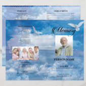 Sjabloon van Dove & Sky Funeral (Voorkant / Achterkant)