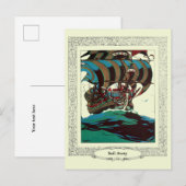 Sjabloon van een  zeilschip (Voorkant / Achterkant)