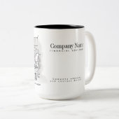 Sjabloon van financieel adviseur tweekleurige koffiemok (Voorkant rechts)