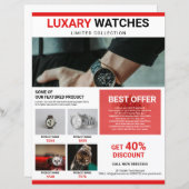 Sjabloon van flyer voor productpromotie (Voorkant / Achterkant)