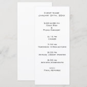 Sjabloon van gebeurtenisprogramma (Voorkant / Achterkant)