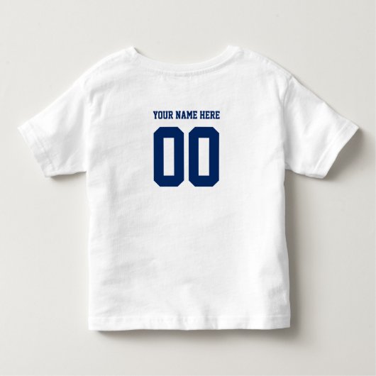 Sjabloon van gepersonaliseerde sportploegen kinder shirts (Achterkant)