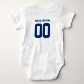 Sjabloon van gepersonaliseerde sportploegen romper (Achterkant)