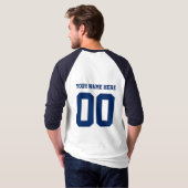 Sjabloon van gepersonaliseerde sportploegen t-shirt (Achterkant volledig)