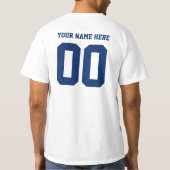 Sjabloon van gepersonaliseerde sportploegen t-shirt (Achterkant)