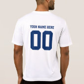 Sjabloon van gepersonaliseerde sportploegen t-shirt (Achterkant)