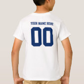 Sjabloon van gepersonaliseerde sportploegen t-shirt (Achterkant)